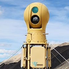 Sistema de inclinación panorámica electroóptica de visión nocturna de largo alcance para proyectos de vigilancia de fronteras y costas