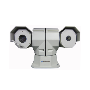 Cámara de imagen térmica de día y noche con sensor dual HD de 384x288 montada en vehículo Medición de temperatura Pan Tilt 